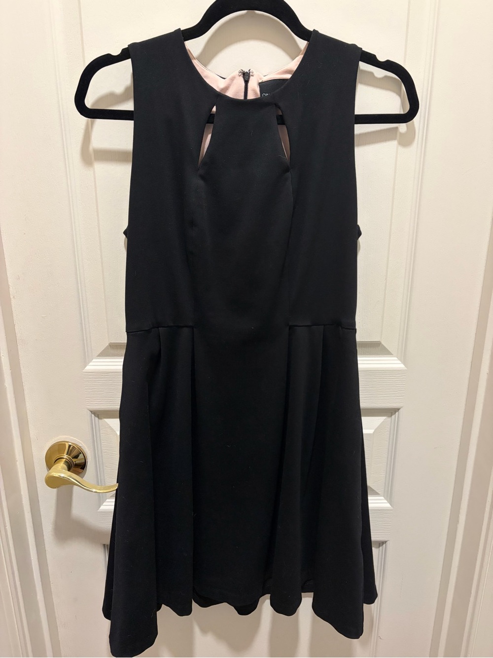 Cynthia Rowley Black and Nude Cutout Dress
